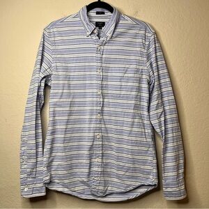 J.Crew Oxford Shirt Men’s Medium Blue White Stripe Slim